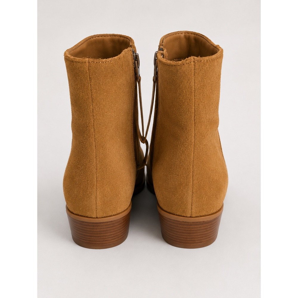 Dolce Vita Fahari H2O Brown Suede Waterproof Square Toe Ankle Boots Womens10.5 M - Picture 2 of 6